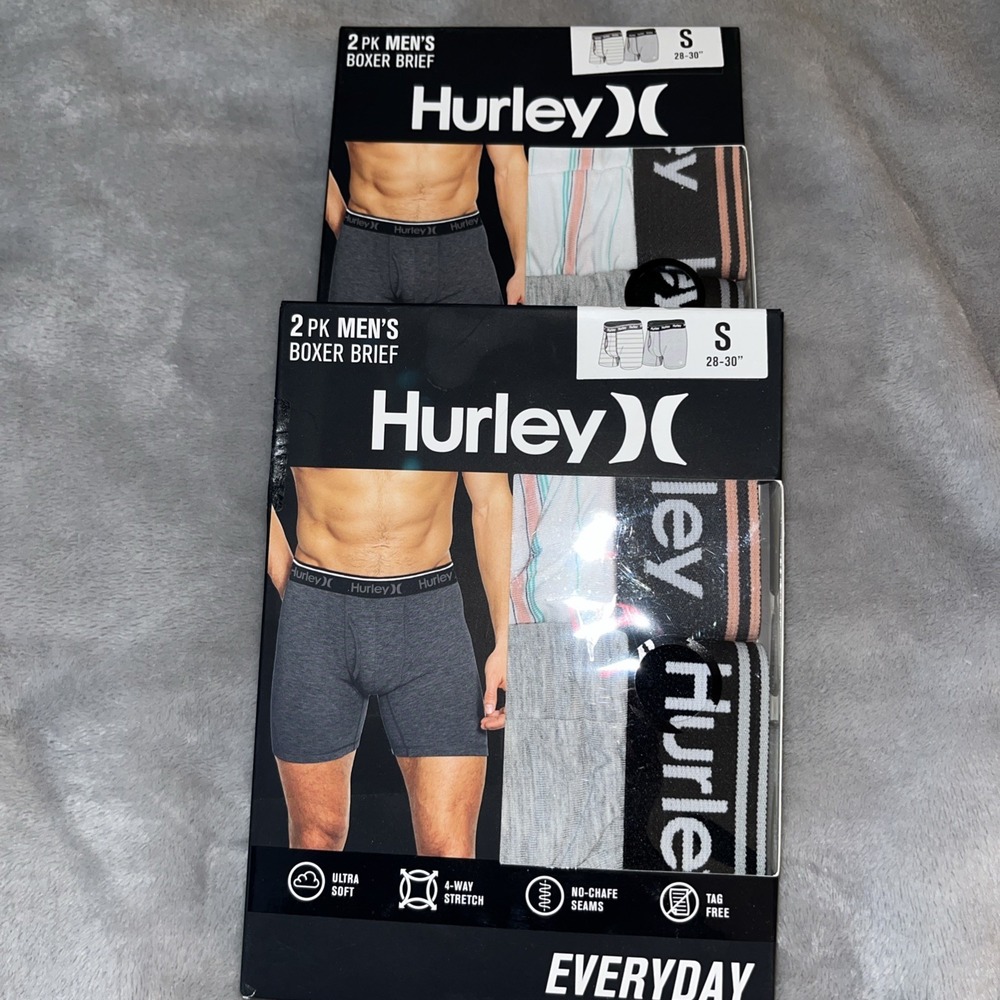 Hurley Everyday 2 Pack Briefs X2 Packs New In Package